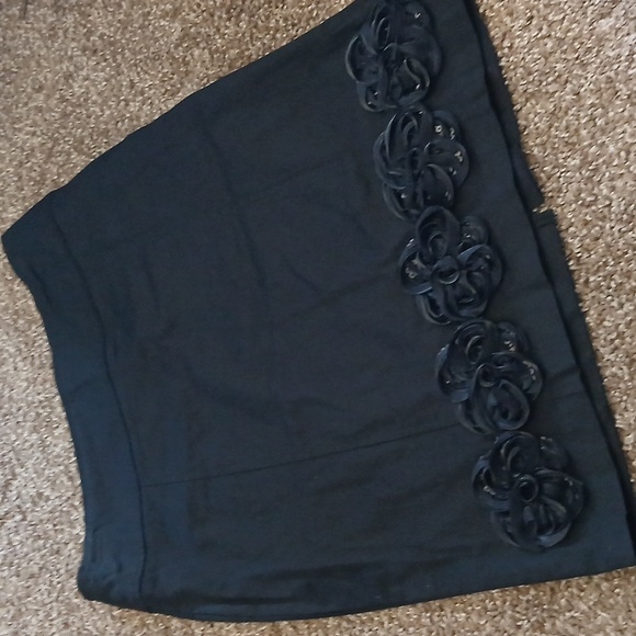 Event womens black floral cotton skirt size medium - Picture 2 of 13